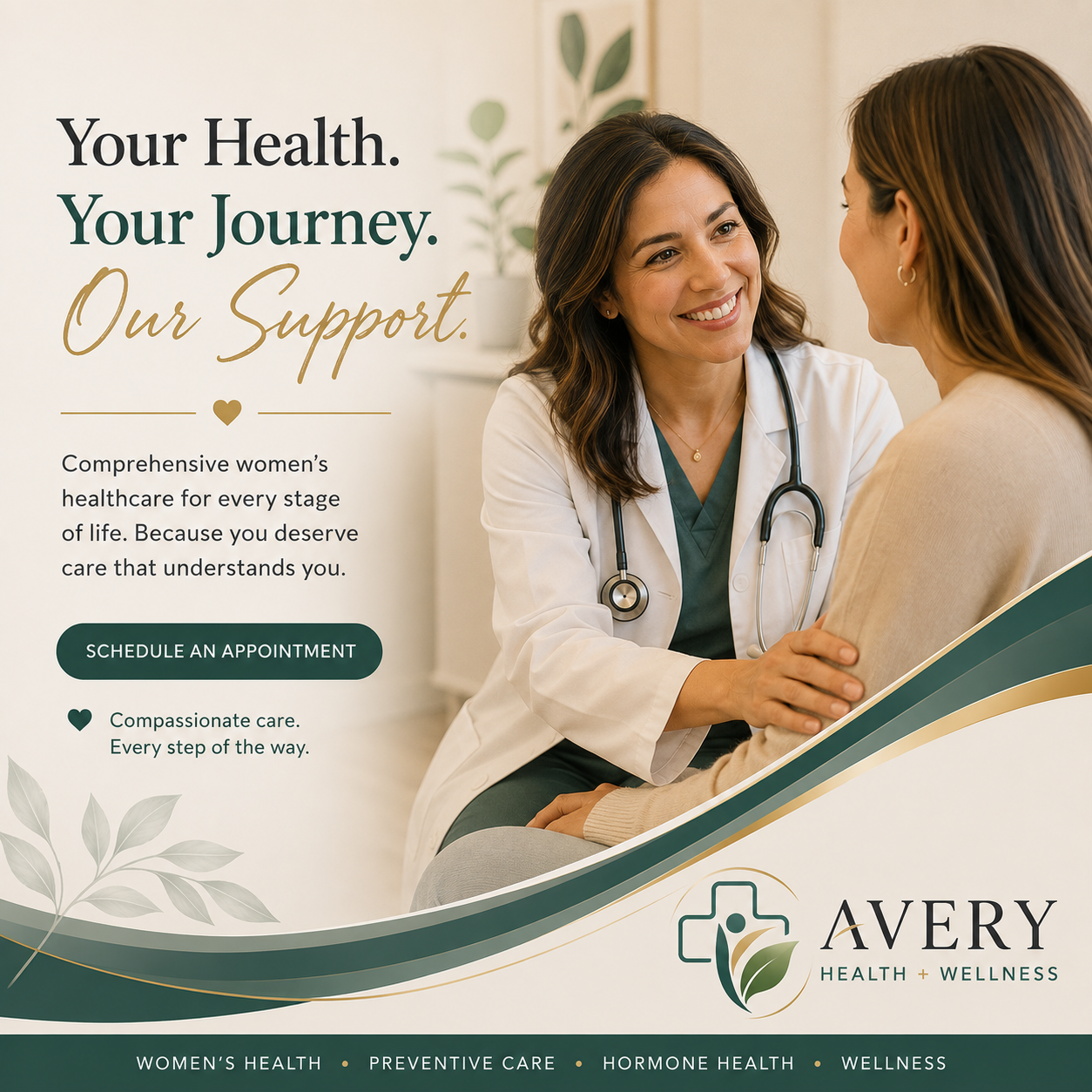 Women’s health digital marketing and social media campaign for Avery Health + Wellness