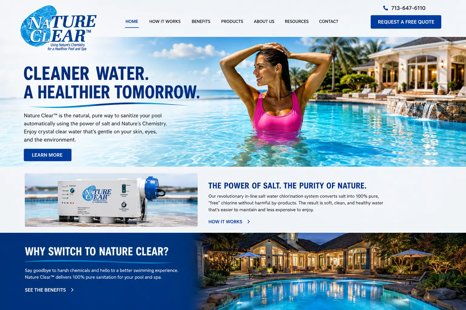 Website Design for Salt Water Systems